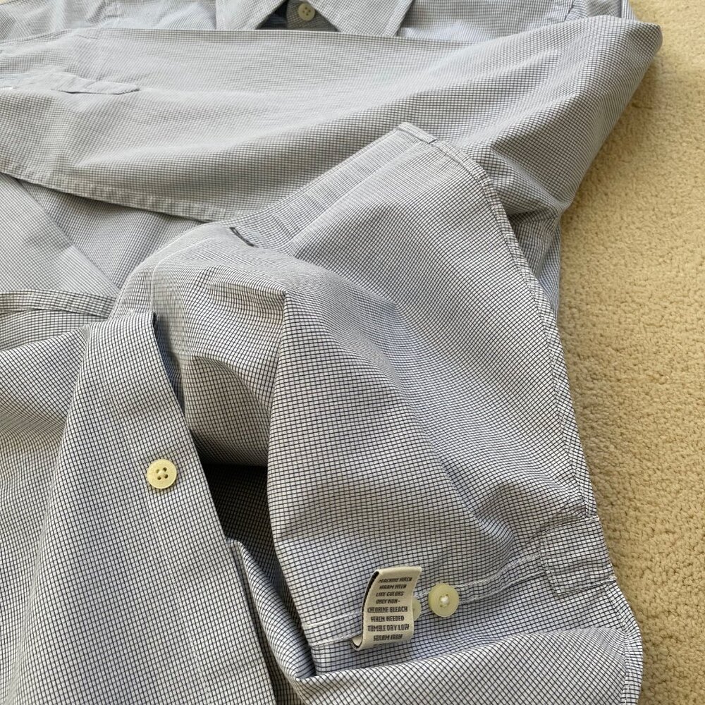 Abercrombie & Fitch Oxford cotton shirt. White with blue mesh color. Size S. - Picture 5 of 5